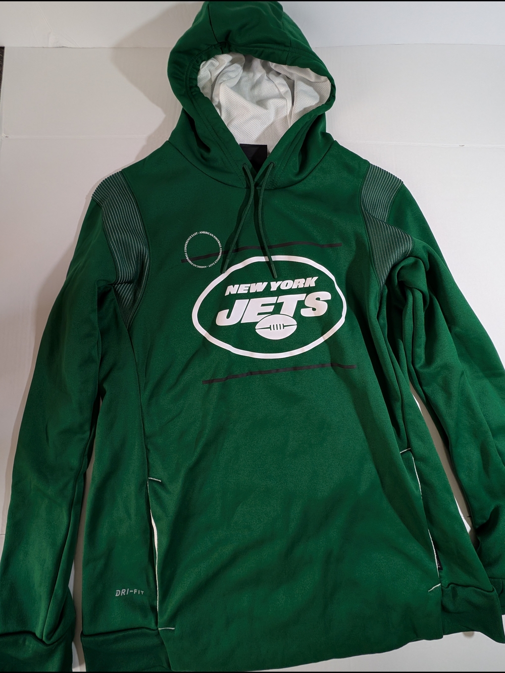 Nike Dry Fit New York Jets Green Pullover Hoodie - Picture 2 of 7